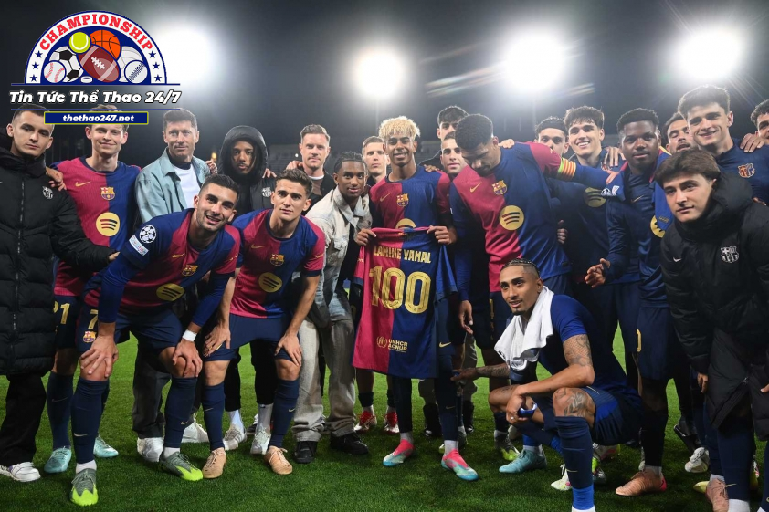 Trận đấu thứ 100 của Yamal cho Barca Trận đấu thứ 100 của Yamal cho Barca
